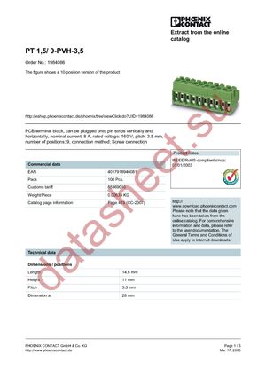 1984086 datasheet  